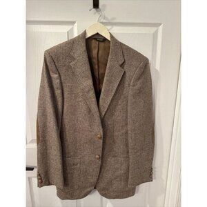 Panhandle Slim Fine Quality Western Wear Mens 40L Elbow Patch Brown‎ Wool Blazer
